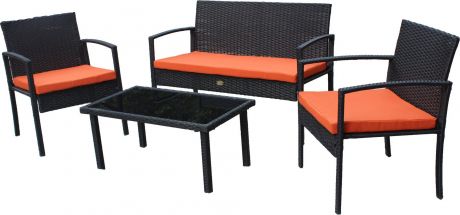 Набор мебели «Бостон» Черный, оранжевый