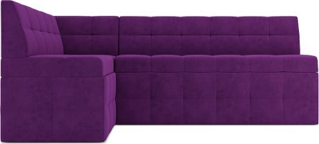Кухонный угловой диван «Атлас» Фиолет, левый, 192 х 115 см