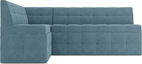 Кухонный угловой диван «Атлас» Голубой Luna 089, левый, 172 х 95 см
