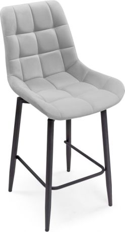 Барный стул «Алст К крутящийся светло-серый / черный»