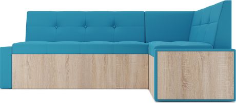 Кухонный угловой диван «Бали» Синий, правый, 194 х 118 см