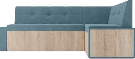 Кухонный угловой диван «Бали» Голубой Luna 089, правый,174 х 98 см