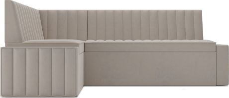 Кухонный угловой диван «Версаль» Бархат бежевый Star velvet 6 light beige, левый,170 х 90 см