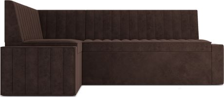 Кухонный угловой диван «Версаль» Велюр молочный шоколад НВ-178 13, левый,170 х 90 см