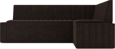 Кухонный угловой диван «Версаль» Кордрой коричневый, правый,190 х 110 см