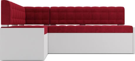 Кухонный угловой диван «Гамбург» Кордрой красный, левый,194 х 120 см