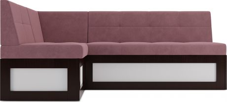 Кухонный угловой диван «Нойс» Велюр пудра НВ-178 18, левый, 167 х 97 см