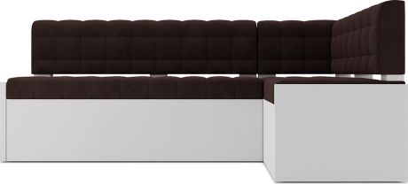 Кухонный угловой диван «Гамбург» Велюр шоколад HB-178 16, правый,194 х 120 см