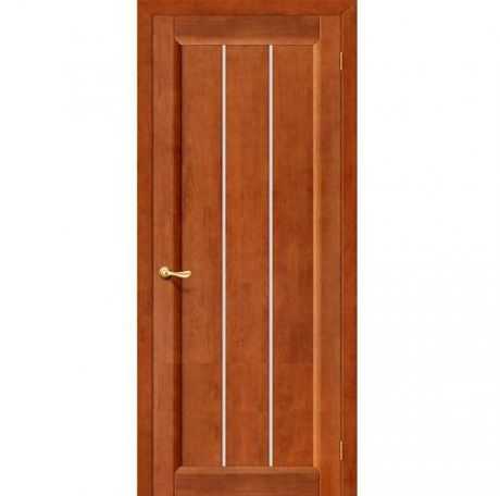 Дверь межкомнатная из массива Классическая, Вега-19, 2000х600х40, остекленная, СТ-Кризет, Темный Орех (Т-31)