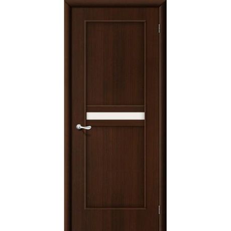 Дверь межкомнатная ламинированная, коллекция 10, 19С, 2000х600х40 мм., остекленная, СТ-Сатинато, Венге (Л-13)