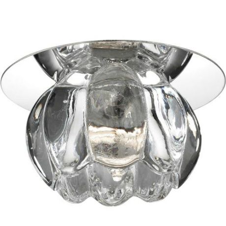 Встраиваемый/точечный светильник коллекция Crystal, 369605, хром/хрусталь Novotech (Новотех)