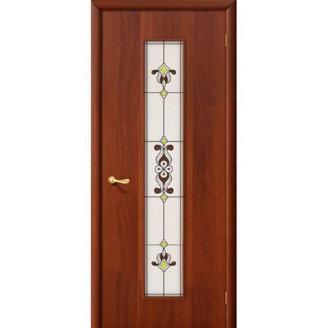 Дверь межкомнатная ламинированная, коллекция 10, 23Х, 1900х550х40 мм., остекленная, СТ-Худ, ИталОрех (Л-11)