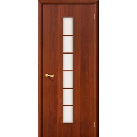 Дверь межкомнатная ламинированная, коллекция 10, 2С, 1900х600х40 мм., остекленная, СТ-Сатинато, ИталОрех (Л-11)
