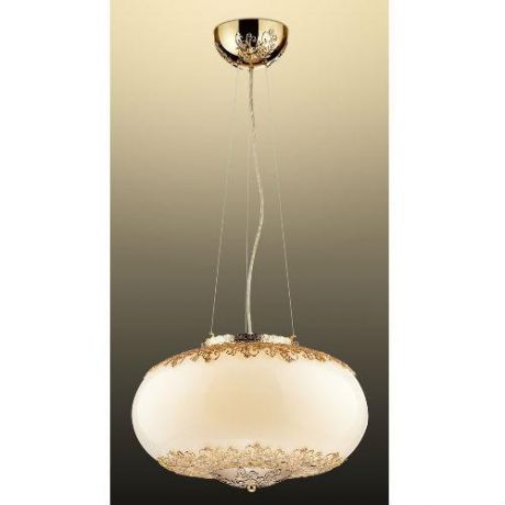 Подвесной светильник коллекция Palmira, 2677/4, золото/белый Odeon light (Одеон лайт)