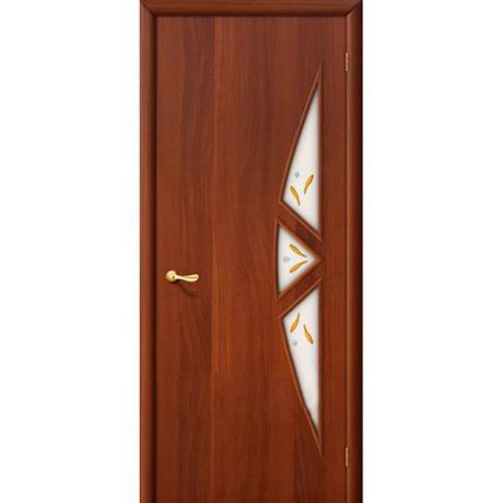 Дверь межкомнатная ламинированная, коллекция 10, 15Ф, 1900х600х40 мм., остекленная, СТ-Фьюзинг, ИталОрех (Л-11)