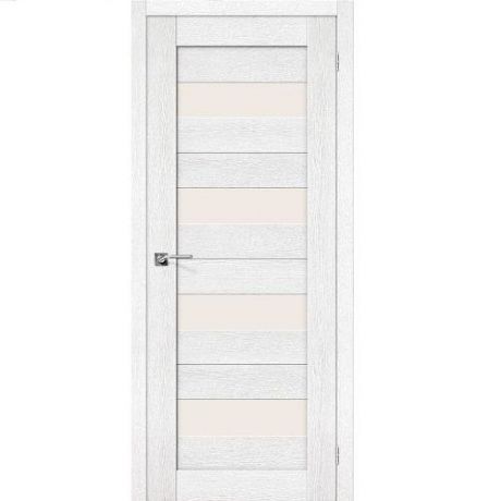 Дверь межкомнатная эко шпон коллекция Porta, Порта-23, 2000х700х40 мм., остекленная, СТ-Magic Fog, Argento