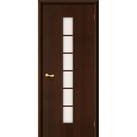Дверь межкомнатная ламинированная, коллекция 10, 2С , 1900х600х40 мм., остекленная, СТ-Сатинато, Венге (Л-13)