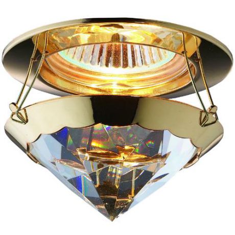 Встраиваемый/точечный светильник коллекция Glam, 369336, золото/прозрачный Novotech (Новотех)