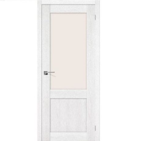 Дверь межкомнатная эко шпон коллекция Porta, Порта-2, 2000х900х40 мм., остекленная, СТ-Magic Fog, Argento