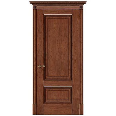 Дверь межкомнатная шпонированная коллекция Элит, Йорк, 2000х600х40 мм., глухая, коньячный дуб (Д-18)