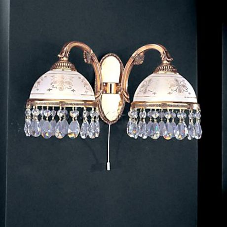 Светильник настенный бра, A. 6100/2, золото/прозрачный Reccagni Angelo (Рекани Анжело)