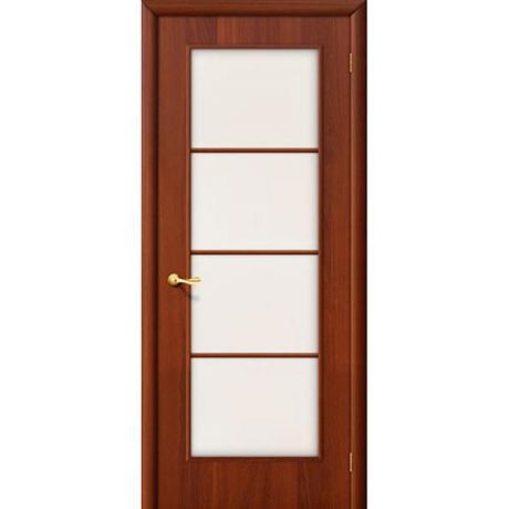 Дверь межкомнатная ламинированная, коллекция 10, 10С, 1900х600х40 мм., остекленная, СТ-Сатинато, ИталОрех (Л-11)