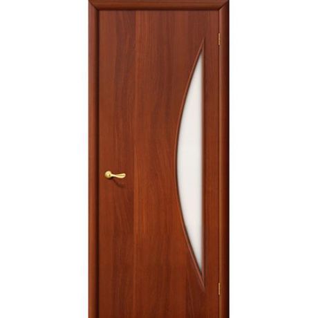 Дверь межкомнатная ламинированная, коллекция 10, 5С, 2000х700х40 мм., остекленная, СТ-Сатинато, ИталОрех (Л-11)