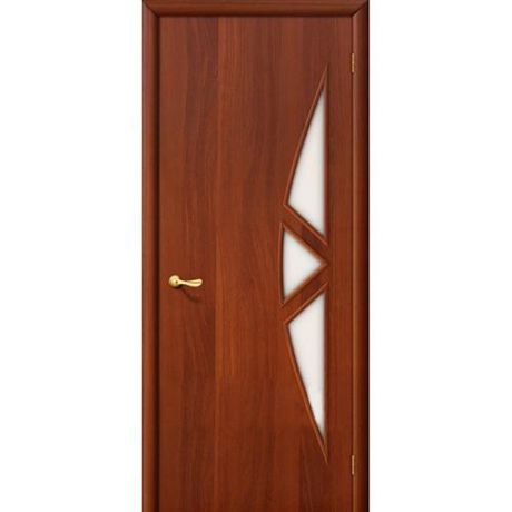 Дверь межкомнатная ламинированная, коллекция 10, 15С, 2000х600х40 мм., остекленная, СТ-Сатинато, ИталОрех (Л-11)