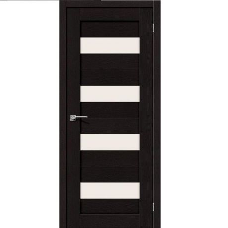 Дверь межкомнатная эко шпон коллекция Porta, Порта-23, 2000х600х40 мм., остекленная, СТ-Magic Fog, Eterno