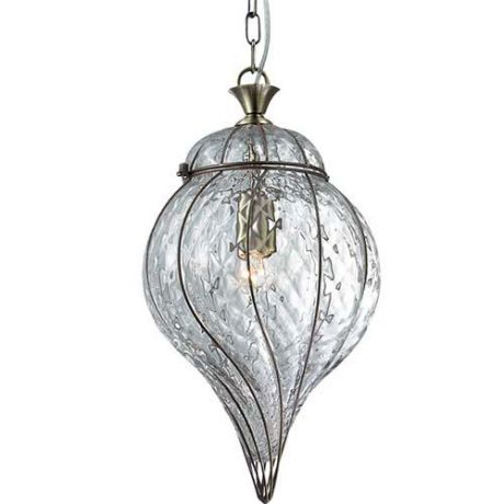 Подвесной светильник коллекция Nargiz, 2684-1, бронза/прозрачный Odeon light (Одеон лайт)