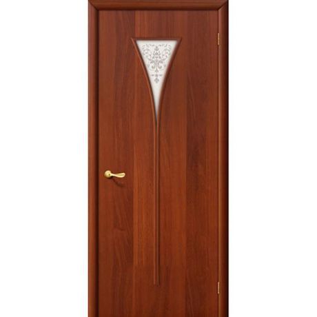 Дверь межкомнатная ламинированная, коллекция 10, 3Х, 1900х600х40 мм., остекленная, СТ-Худ, ИталОрех (Л-11)