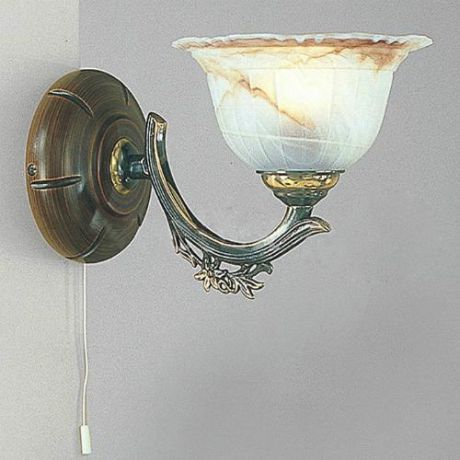 Светильник настенный бра, A. 2801/1, бронза/белый Reccagni Angelo (Рекани Анжело)