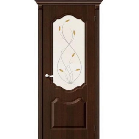 Дверь межкомнатная ПВХ коллекция Start, Перфекта, 2000х600х40 мм., остекленная, СТ-Орхидея, Венге (П-33)