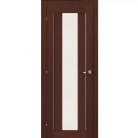 Дверь межкомнатная эко шпон коллекция Pronto, MG1, 2000х700х40 мм., правая, остекленная, CT-Magic Fog, alu Wenge