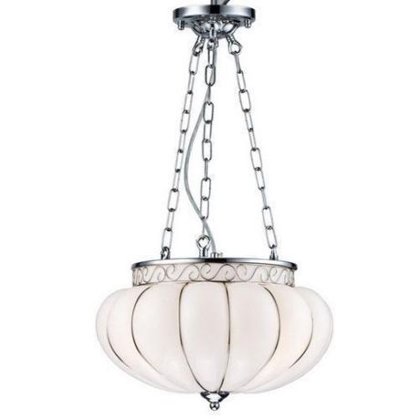 Подвесной светильник коллекция Venezia, A2101SP-4WH, хром/белый Arte Lamp (Арте Ламп)