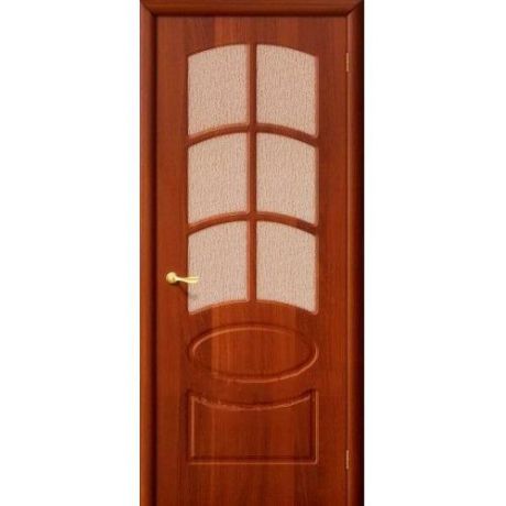 Дверь межкомнатная ПВХ коллекция Start, Неаполь, 2000х800х40 мм., остекленная, СТ-118, ИталОрех (П-11)