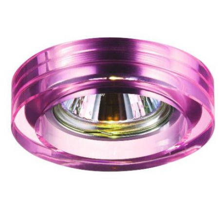Встраиваемый/точечный светильник коллекция Glass, 369479, розовый Novotech (Новотех)
