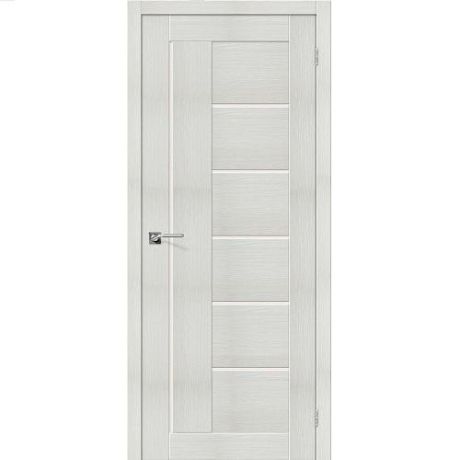 Дверь межкомнатная эко шпон коллекция Legno, VP6, 2000х700х40 мм., остекленная, CT- Magic Fog, Bianco Melinga