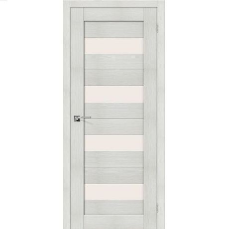 Дверь межкомнатная эко шпон коллекция Porta, Порта-23, 2000х900х40 мм., остекленная, СТ-Magic Fog, Bianco Veralinga