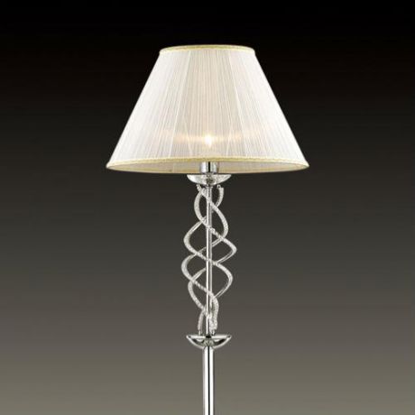 Напольный светильник Торшер коллекция Alta, 2611/1F, хром/белый/хрусталь Odeon light (Одеон лайт)
