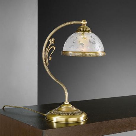 Настольная лампа, P. 6202 P, бронза/белый Reccagni Angelo (Рекани Анжело)