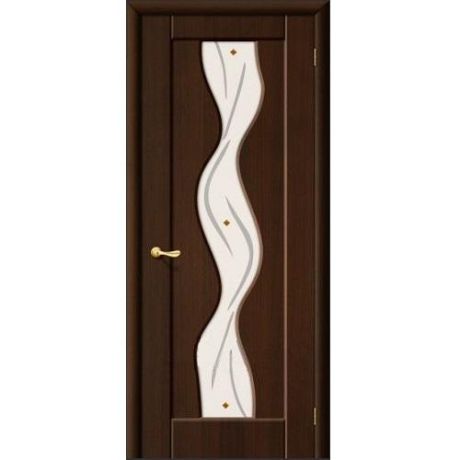 Дверь межкомнатная ПВХ коллекция Start, Вираж, 1900х600х40 мм., остекленная, СТ-Худ, Венге (П-13)