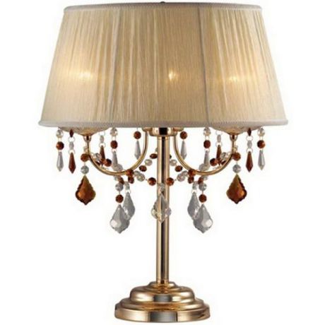 Настольная лампа коллекция Adeli, 2534/3T, золото/бежевый, хрусталь Odeon light (Одеон лайт)