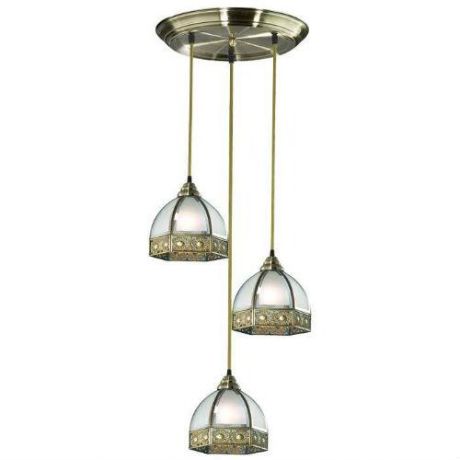 Подвесной светильник коллекция Valso, 2344/3, бронза/белый Odeon light (Одеон лайт)