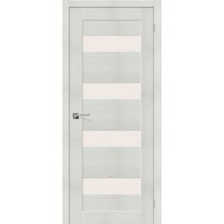 Дверь межкомнатная эко шпон коллекция Legno, MG4, 2000х800х40 мм., остекленная, CT-Magic Fog, Bianco Melinga