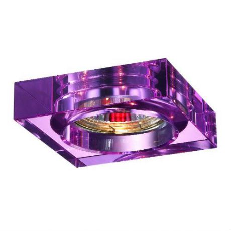 Встраиваемый/точечный светильник коллекция Glass, 369484, розовый Novotech (Новотех)