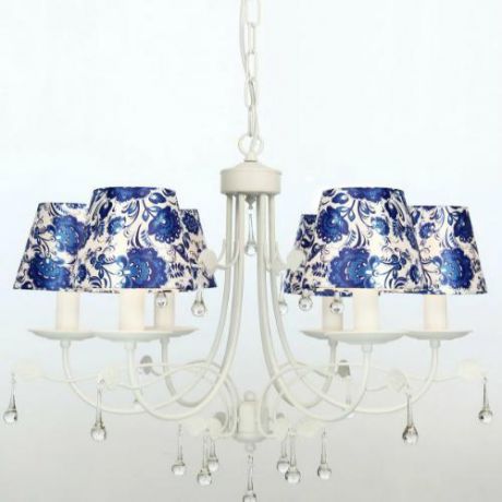 Люстра потолочная коллекция Moscow, A6106LM-6WH, белый/синий Arte Lamp (Арте Ламп)