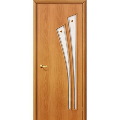 Дверь межкомнатная ламинированная, коллекция 10, 4Ф, 2000х600х40 мм., остекленная, СТ-Фьюзинг, МиланОрех (Л-12)
