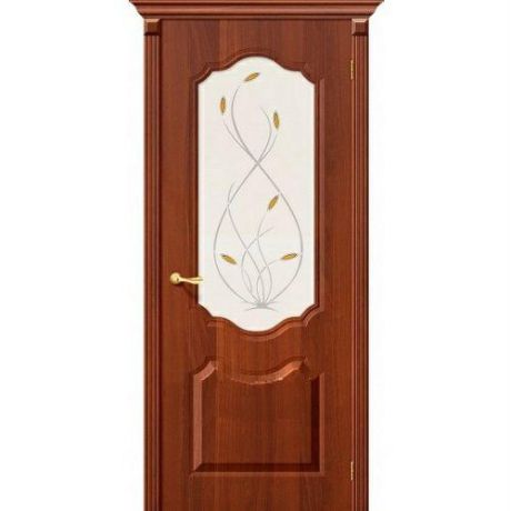 Дверь межкомнатная ПВХ коллекция Start, Перфекта, 2000х600х40 мм., остекленная, СТ-Орхидея, ИталОрех (П-31)