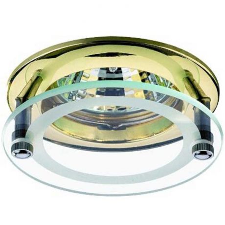 Встраиваемый/точечный светильник коллекция Round, 369108, латунь Novotech (Новотех)